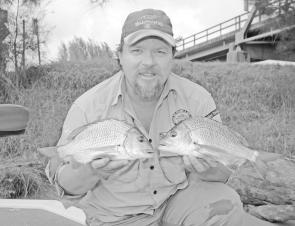 Bream like these 750g models have been great fun on surface lures.